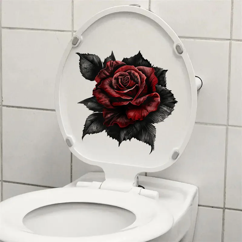 Beautiful Gothic Rose Sticker, Apply for Wall, Door, Cabinet, Window, Car Decoration, Vinyl Animal Decals, Art Wallpaper, Poster