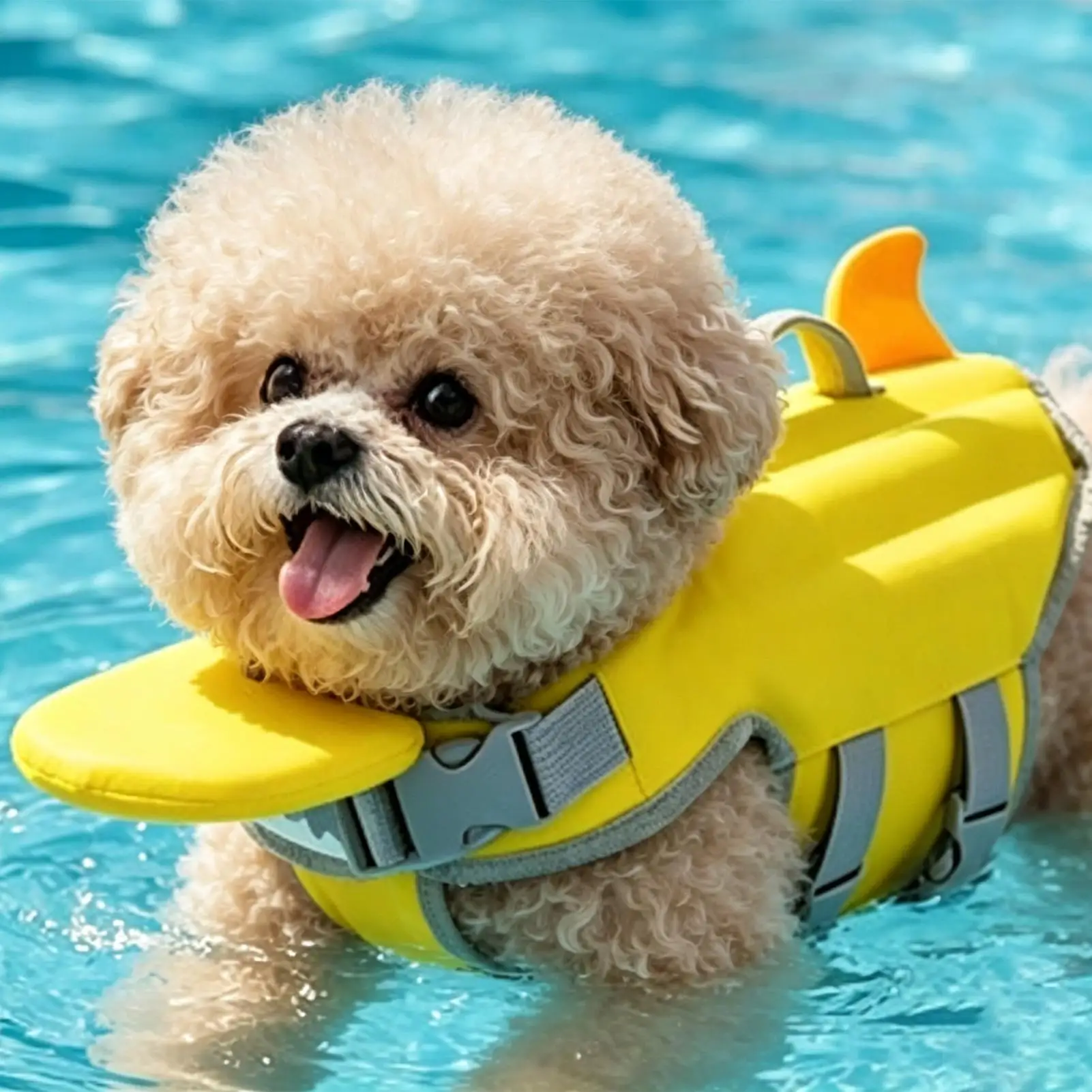 Chaleco Salvavidas para Perros con Asa de Rescate, Chaleco Flotante Impermeable para Perros, para Cachorros, Mascotas Pequeñas y Medianas, para Piscina y Exteriores