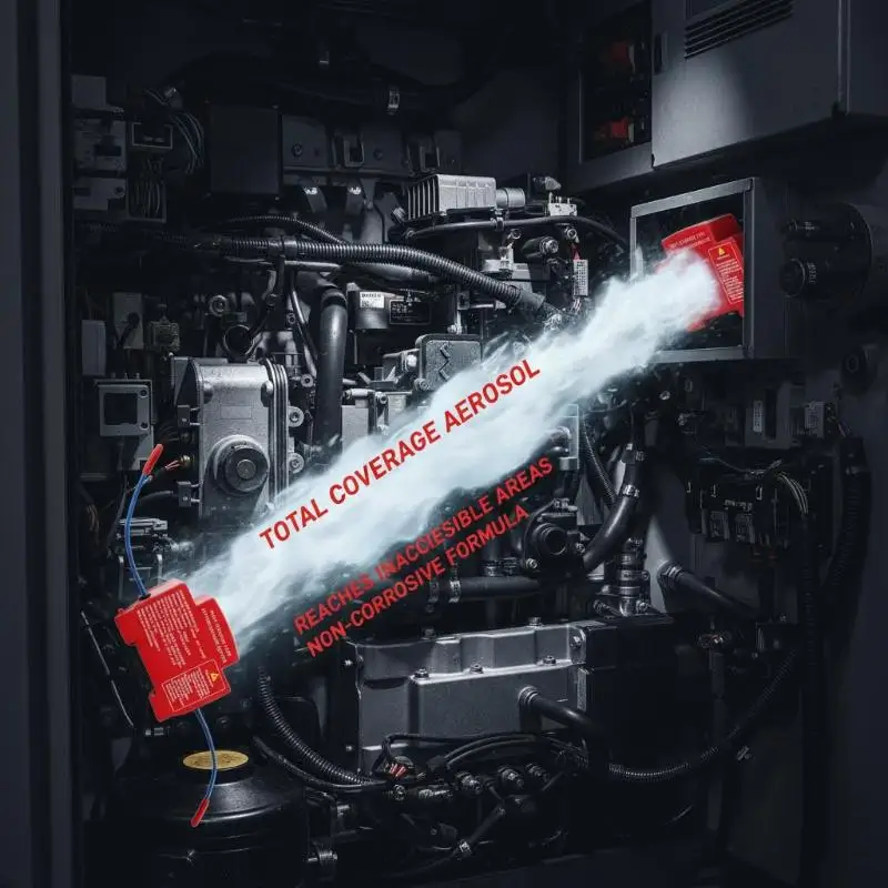 Dispositivo extintor de incendios para gabinete de distribución, unidad de supresión de incendios mini para cajas de distribución de energía, 1 ud.