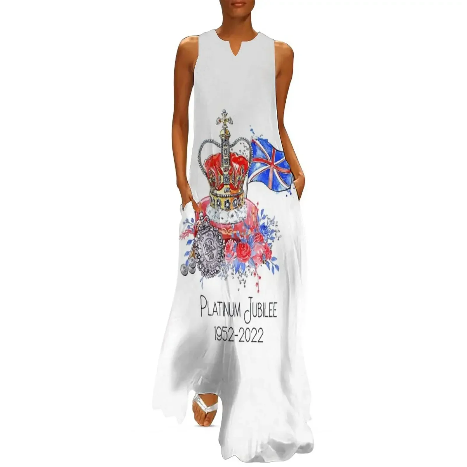 

Platinum Jubilee Queen Long Dress prom dresses sexy short dresses daring Evening gown long sleeve dresses Dress