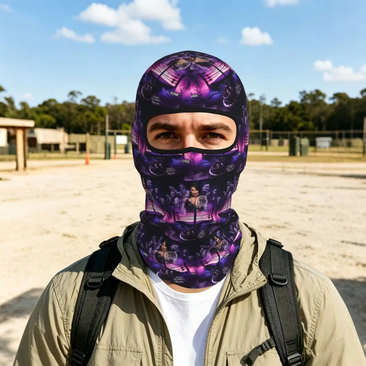 She Is My Mami Rhea Ripley Bootleg Wrestler Balaclava Full Face Mask Sun Protection Neck Gaiter For Motorcycle Cycling Outdoor