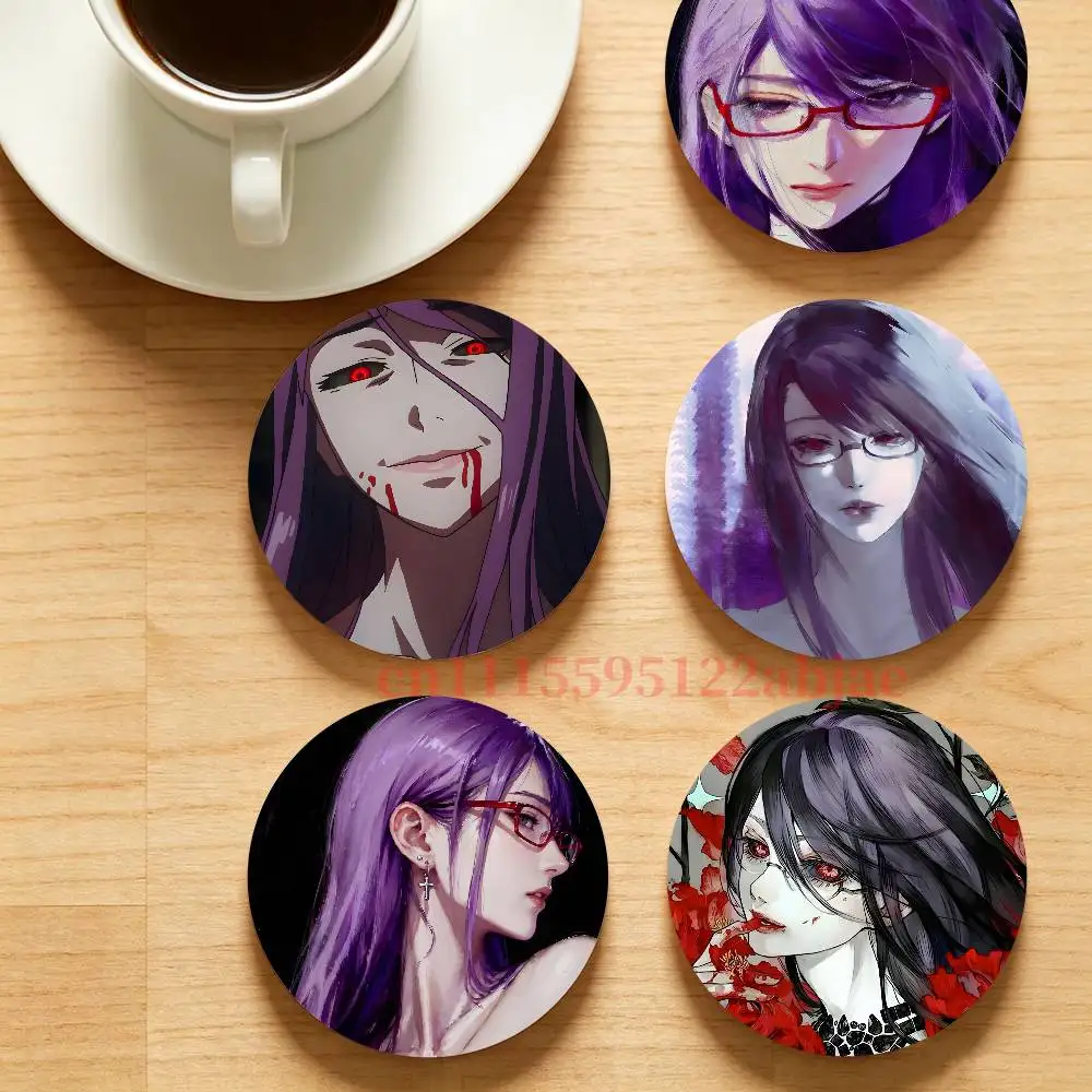 R-Rize  T-Tokyo Ghoul Heat-Resistant Pine Coasters Lightweight Sturdy for All Drinkware Easy to Clean