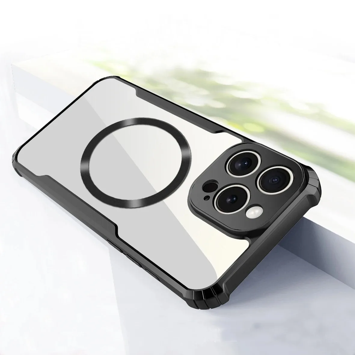 Armor Rugged clear Magnetic for Magsafe Case for Moto Edge 50 Pro Fusion Edge50 40 30 S50 Neo G85 G34 G24 G54 G84 G14 G53 E13