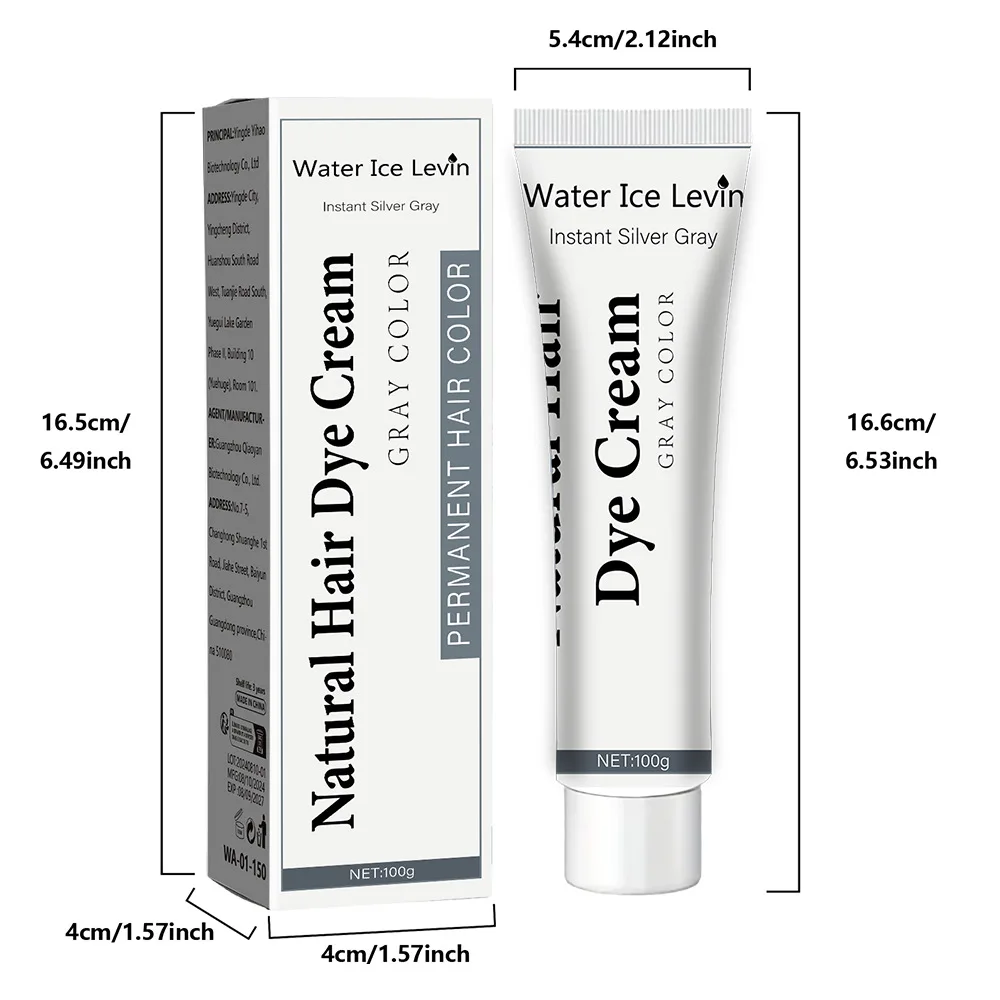 شمع لون الشعر الرمادي المائي آيس ليفين، ذو مظهر طبيعي وطويل الأمد، سهل الاستخدام والغسل، تركيبة خالية من التالف #4