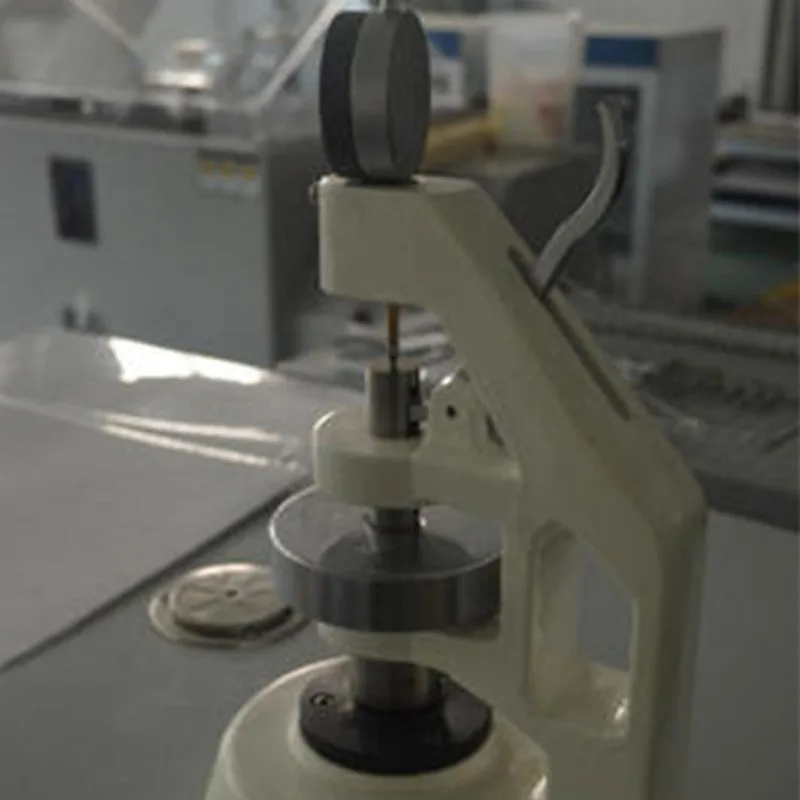 Desktop paper thickness tester, sheet material thickness tester, corrugated cardboard thickness tester