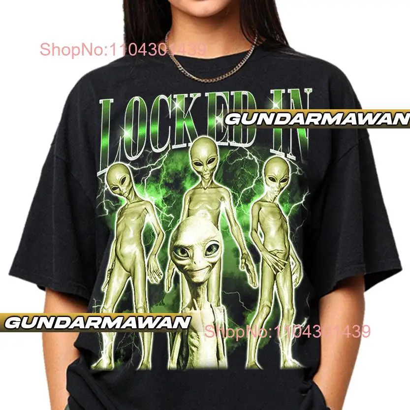 Limited Alien Locked In Vintage T Shirt For Woman and Man Timnas long or short sleeves