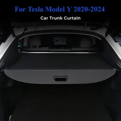 For Tesla Model Y Berlin Rear Trunk Cargo Cover Trunk Retractable Parcel Rack Waterproof Shield Privacy Cargo Cover Auto Parts
