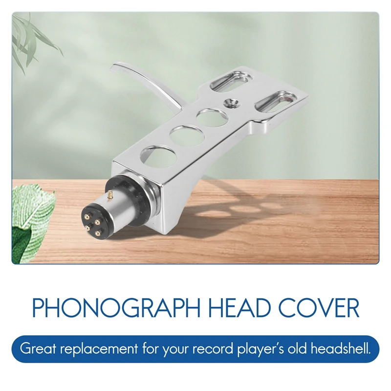 Universal LP Disc Record Player Phono Turntable Headshell 4-Pin Aluminum Alloy with OFC Leadwires for Direct-Drive Turntable image 4
