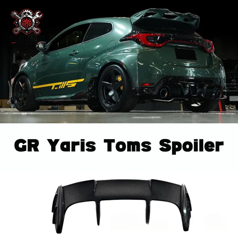 Suitable for Toyota 2020 GR GR Yaris Toms model forged carbon fiber rear spoiler view 3