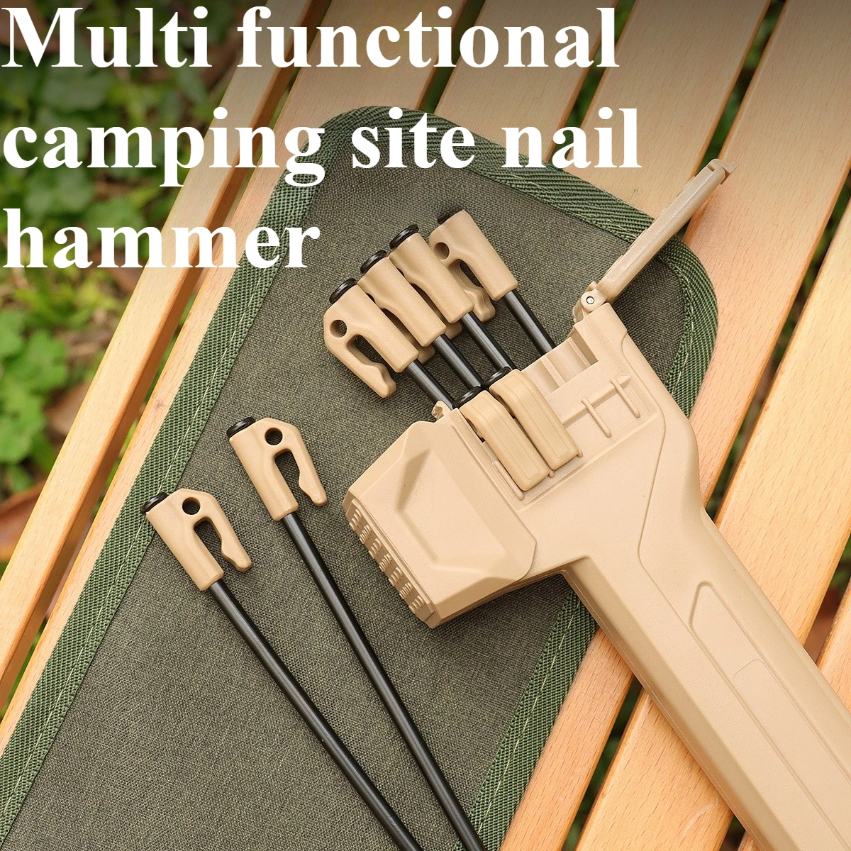 Multi Functional Camping Site Nail Hammer Portable Tent Canopy Nail Puller Outdoor Camping Tool