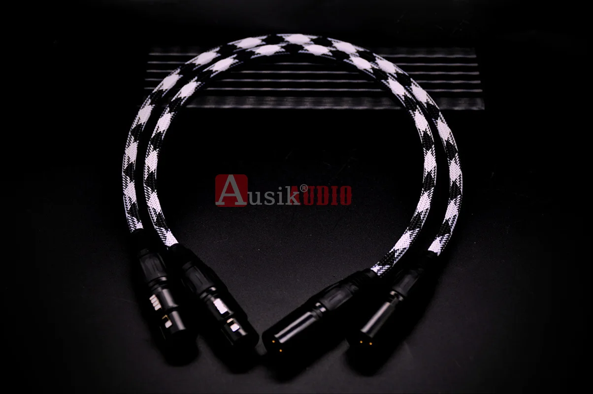 1Pair HIFI XLR To XLR 3Pin ( Male to Female ) Canare Audio Cable / 0.2m 0.3m 0.5m 1m 1.5m 2m 3m 5m / AUSIK AS024