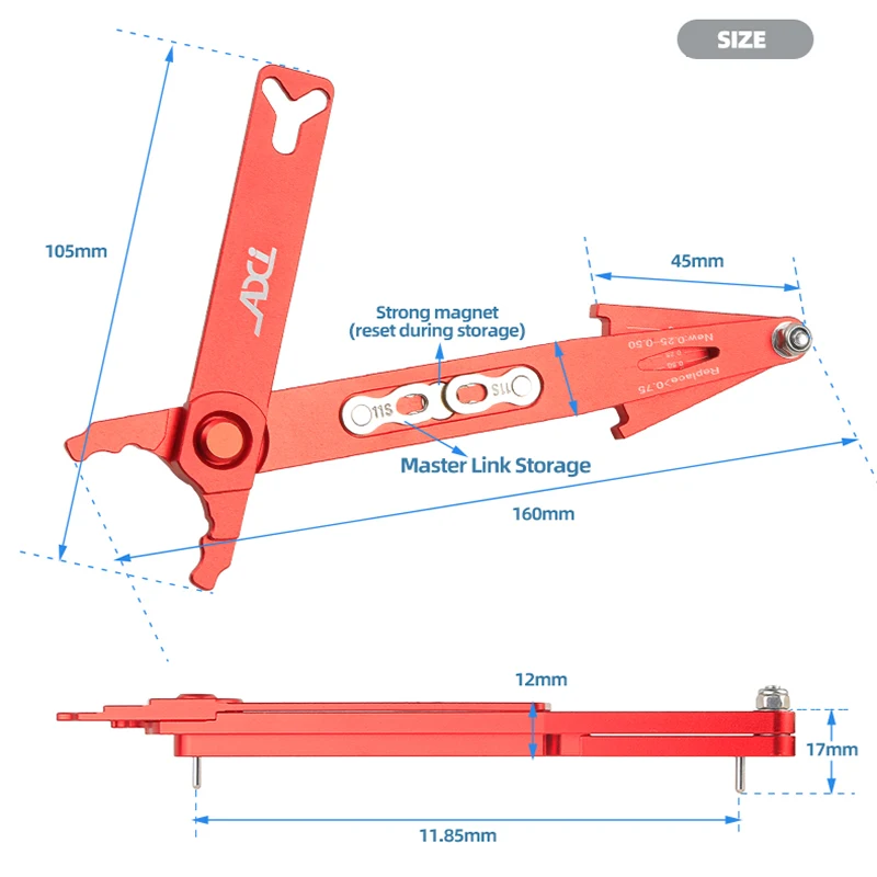 5 in 1 Multifunction Bike Chain Wear Indicator Tool Bicycle Chain Master Link Connector Cutter Remove Install Pliers Valve Tools