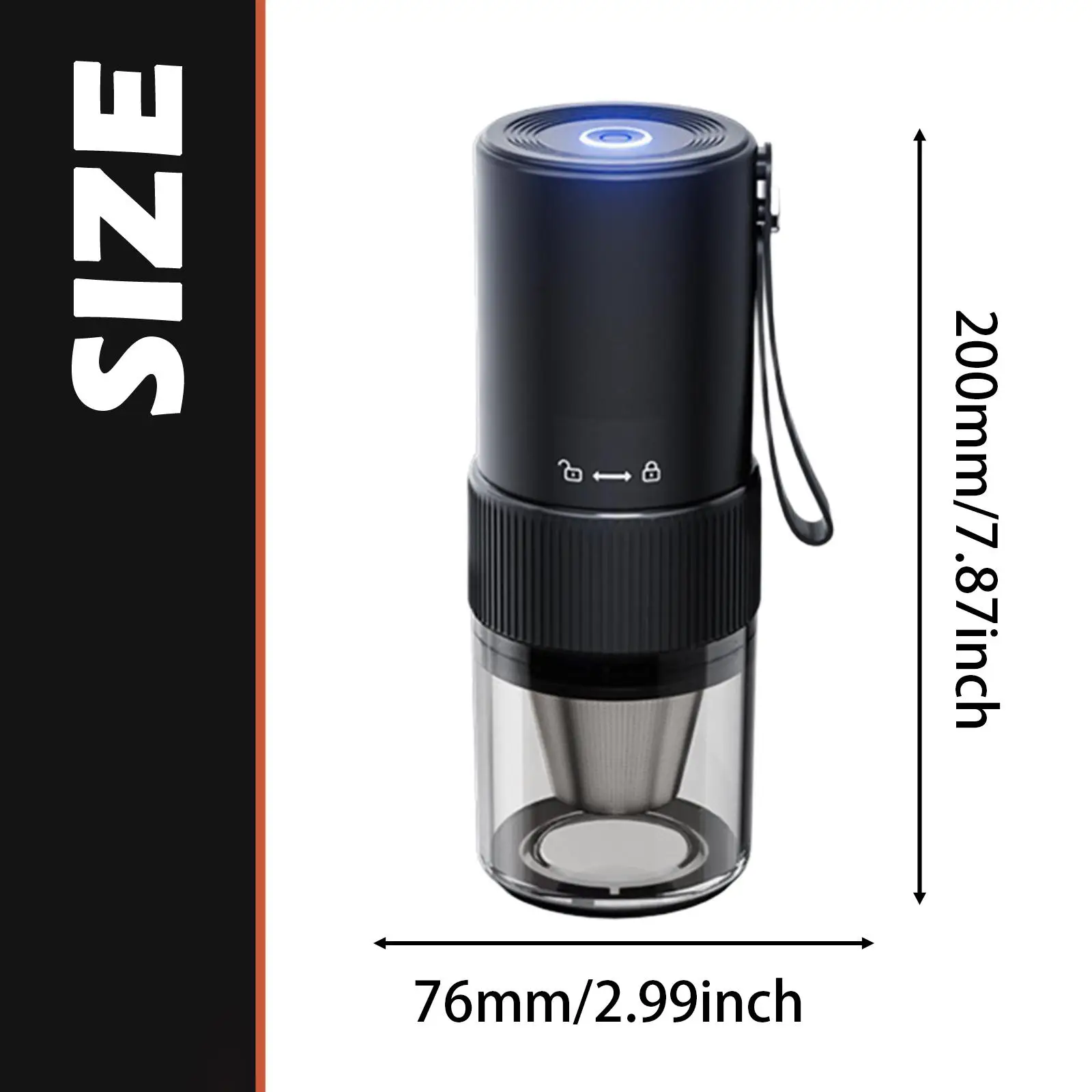 مطحنة القهوة الكهربائية USB متعددة الأغراض المهنية قابل للتعديل إعداد مطحنة القهوة للتخييم في الهواء الطلق هدية عاشق القهوة المنزلية