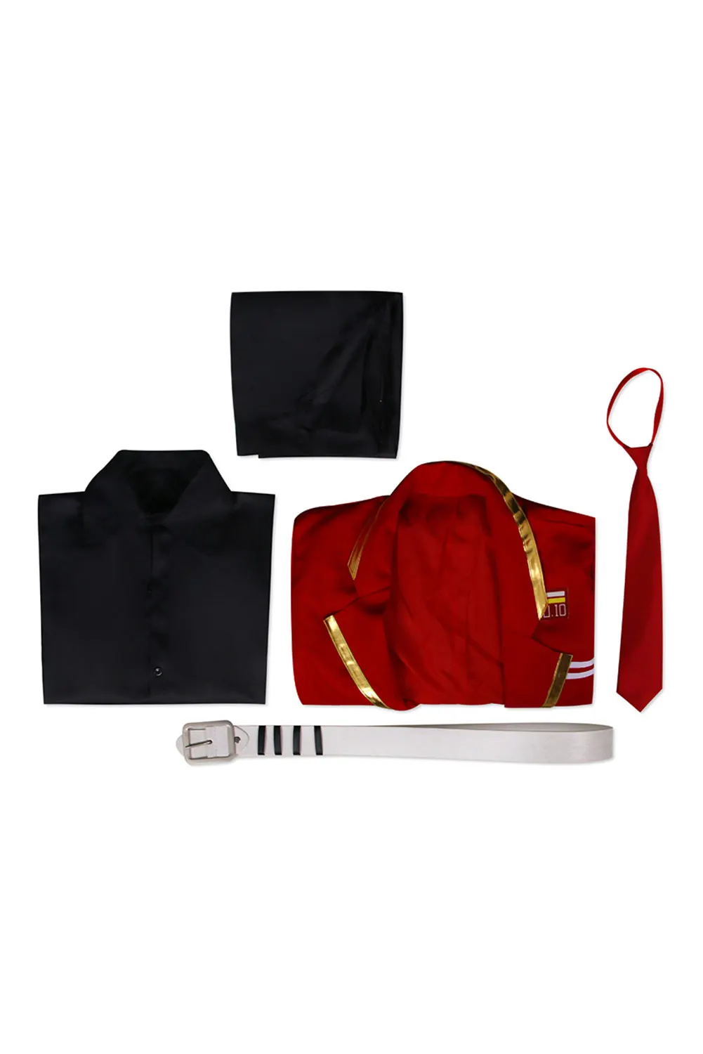 Limbus Company Dante Cosplay Traje para Homens, Uniforme Anime, Uniforme Vermelho, Jaqueta Longa, Calças, Camisas, Conjunto de gravatas, Fato de festa Halloween