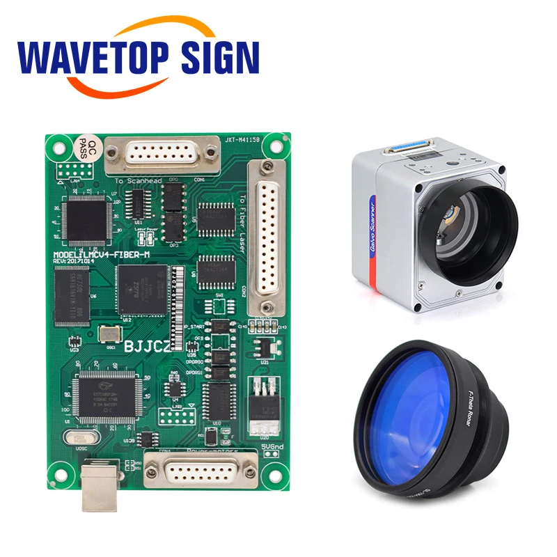WaveTopSign Fiber Laser Galvo Head Set Scan Lens JCZ Fiber Laser Control Card Digital Signal For Fiber Laser Marking Machine