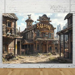 Western Cowboy Saloon Background Wild West Wood Architecture Retro wood architecture Barn Bank photography Background Travel