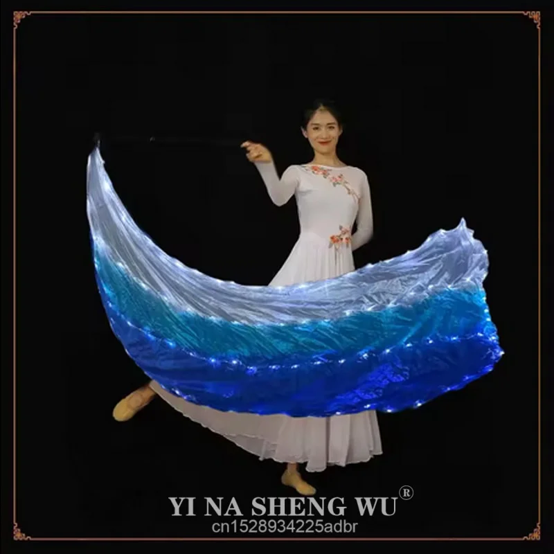 Bola de gasa para juegos de baile, ceremonia de apertura de entrada, accesorios LED, cinta para danza del vientre, lanzamiento de bola de gasa luminosa LED