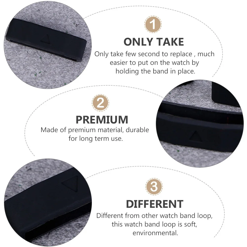 6 buah bagian tali silikon pengganti fleksibel yang tahan lama untuk memudahkan pemasangan tali jam tangan aksesori jam tangan