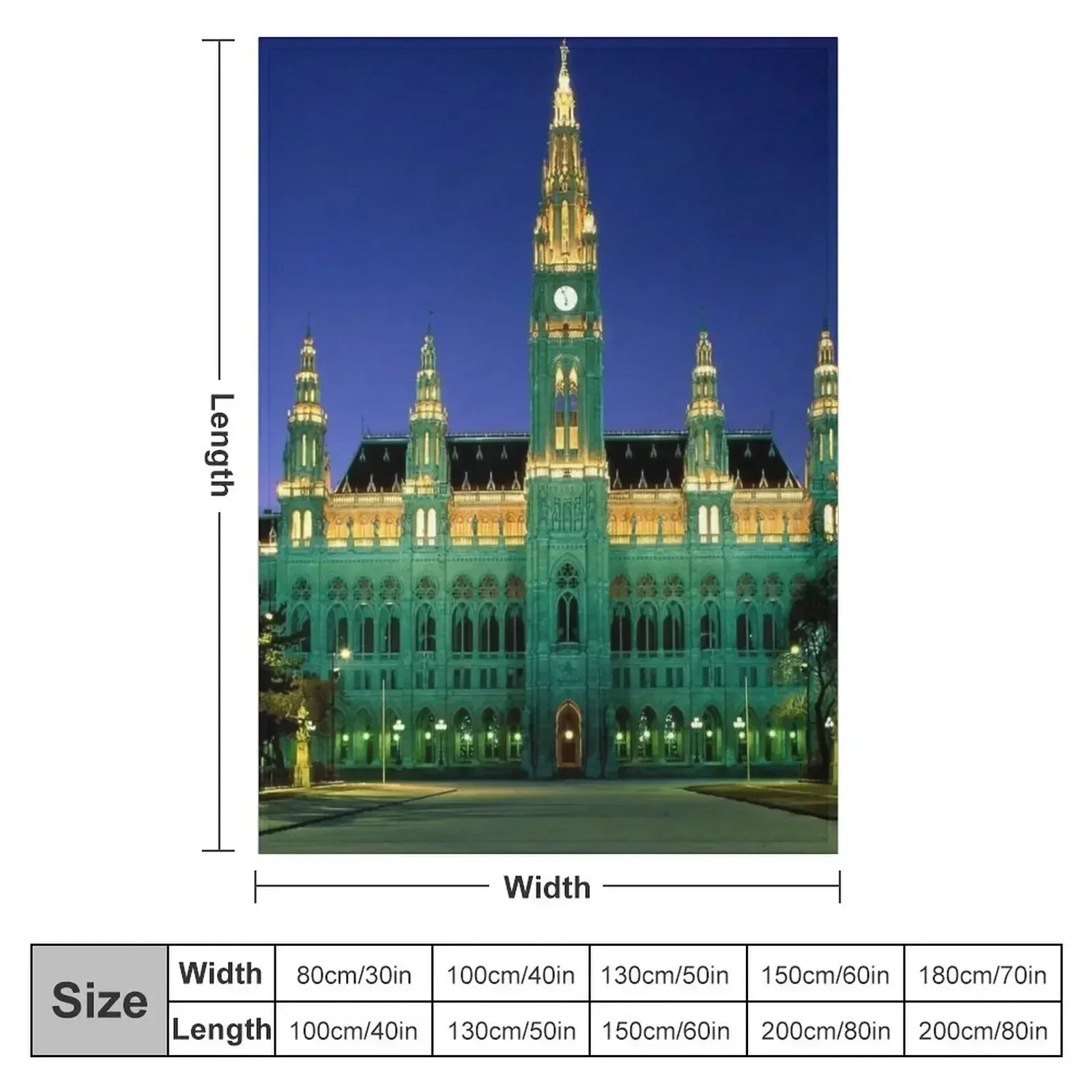 Town Hall, Vienna, Austria Throw Blanket couch cozy soft plush fuzzy picnic outdoor blanket