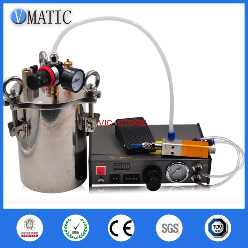 Free Shipping Automatic Dispenser & Thimble Dispensing Valve & 5L Stainless Steel Pressure Tank Liquid Dispensing Equipment