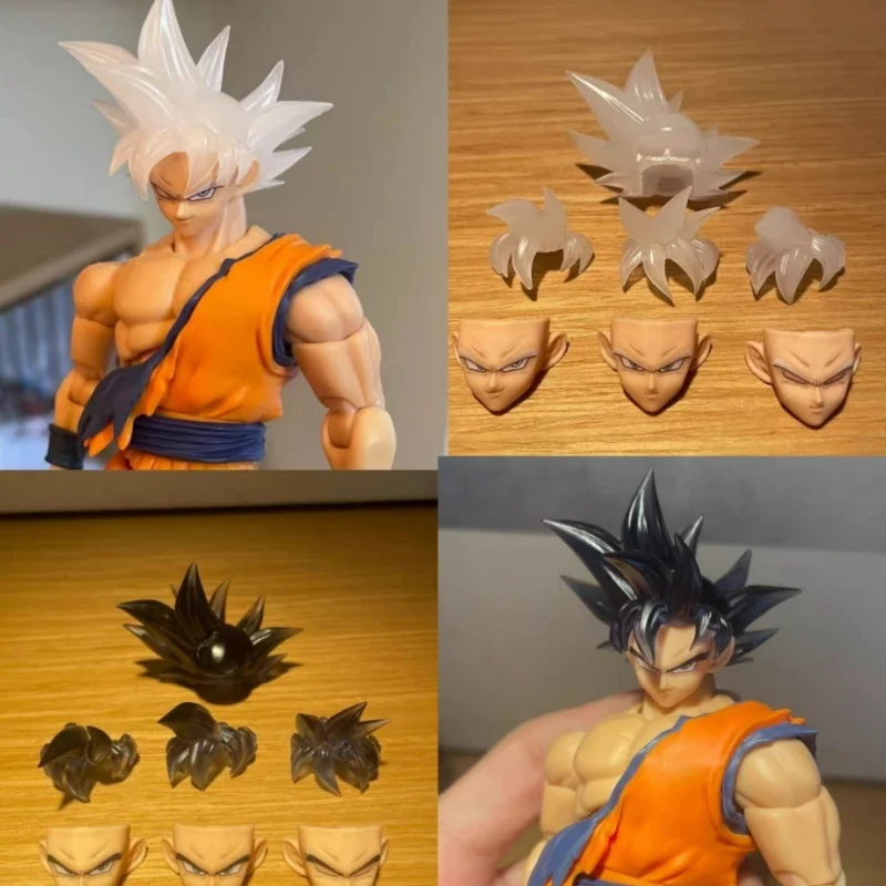 Nuevo Accesorio de Cabeza Personalizado de Jesse, Figura de Acción de Anime de Dragon Ball Super Saiyan Ultra Instinct Son Goku, Regalos