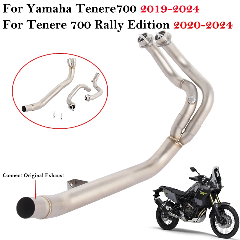 

Slip On For Yamaha Tenere700 2019 Tenere 700 Rally Edition 2020 - 2024 Motorcycle Exhaust Escape System Front Link Pipe Muffler