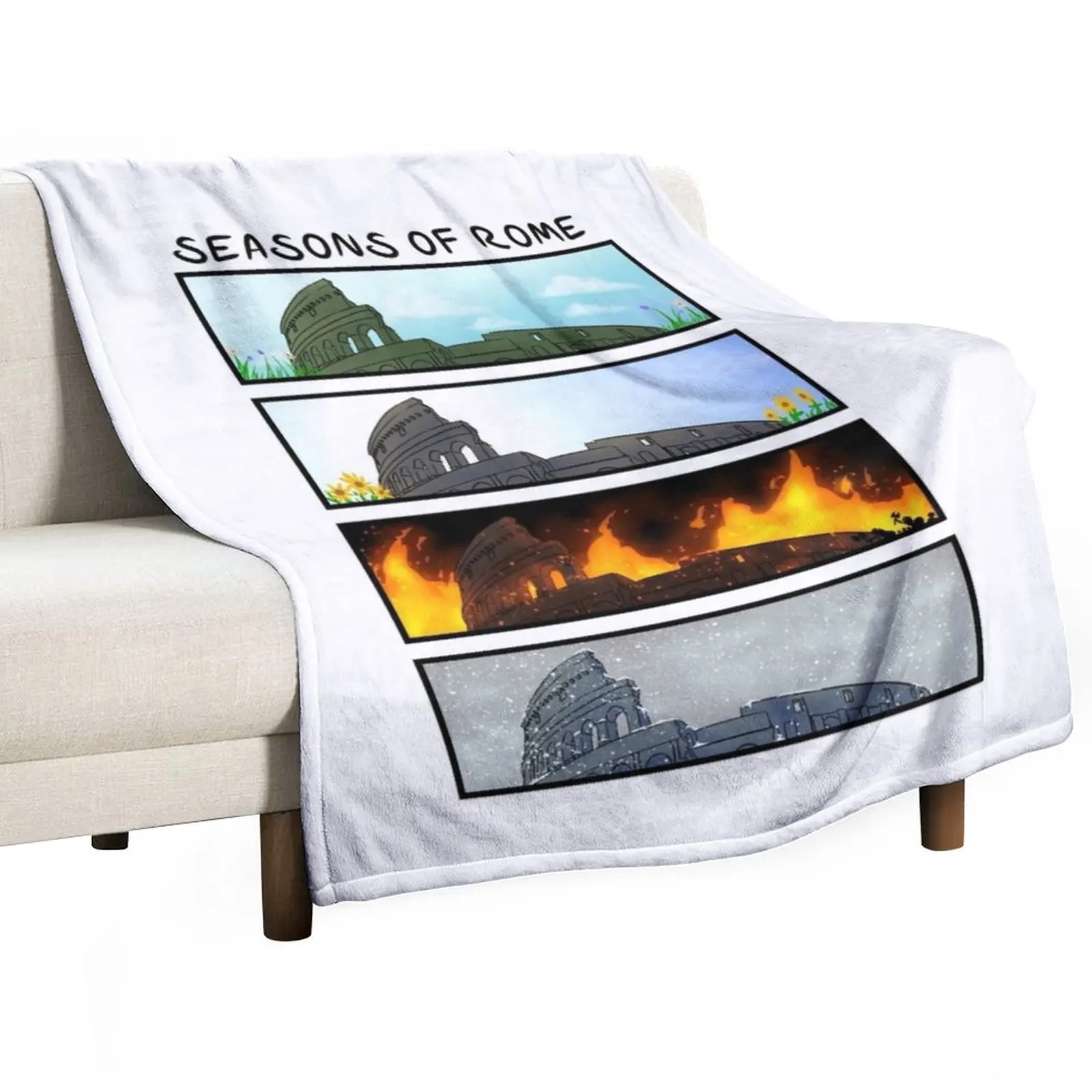 

Seasons of Rome Throw Blanket Decorative Blankets Sofa Blanket Blankets For Bed For Sofa Thin