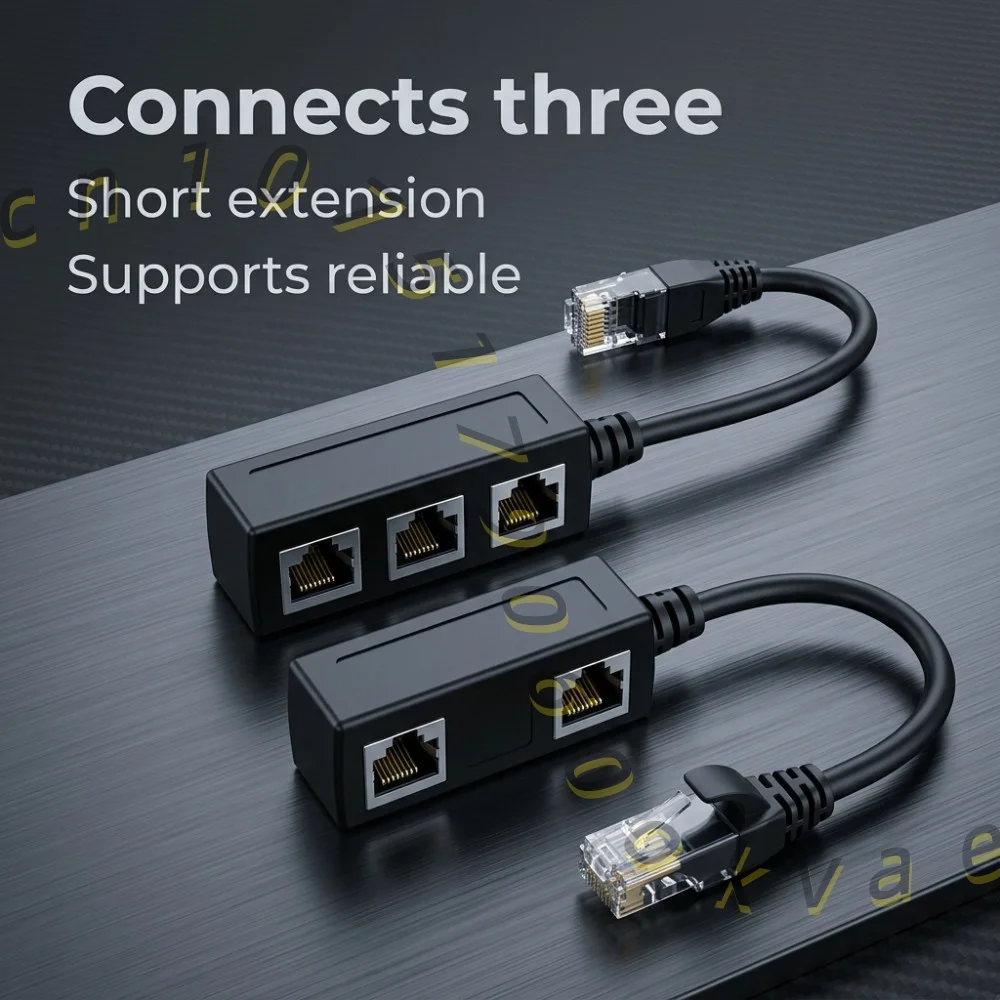 RJ45 Ethernet Splitter 1 to 3/1 to 2 Port LAN Network Extension Cable Adaptor 8-Core Copper