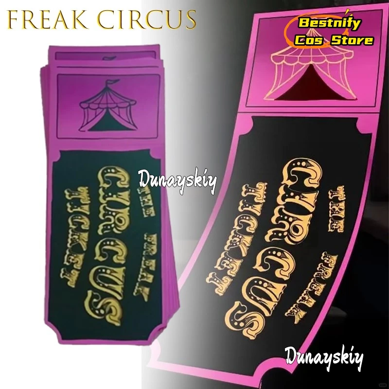BFreak بطاقة تذكرة السيرك أحمر أخضر وردي أنيمي تحصيل عالية الجودة تأثيري الحدث البضائع هالوين Kawaii {Bestnify Cos}
