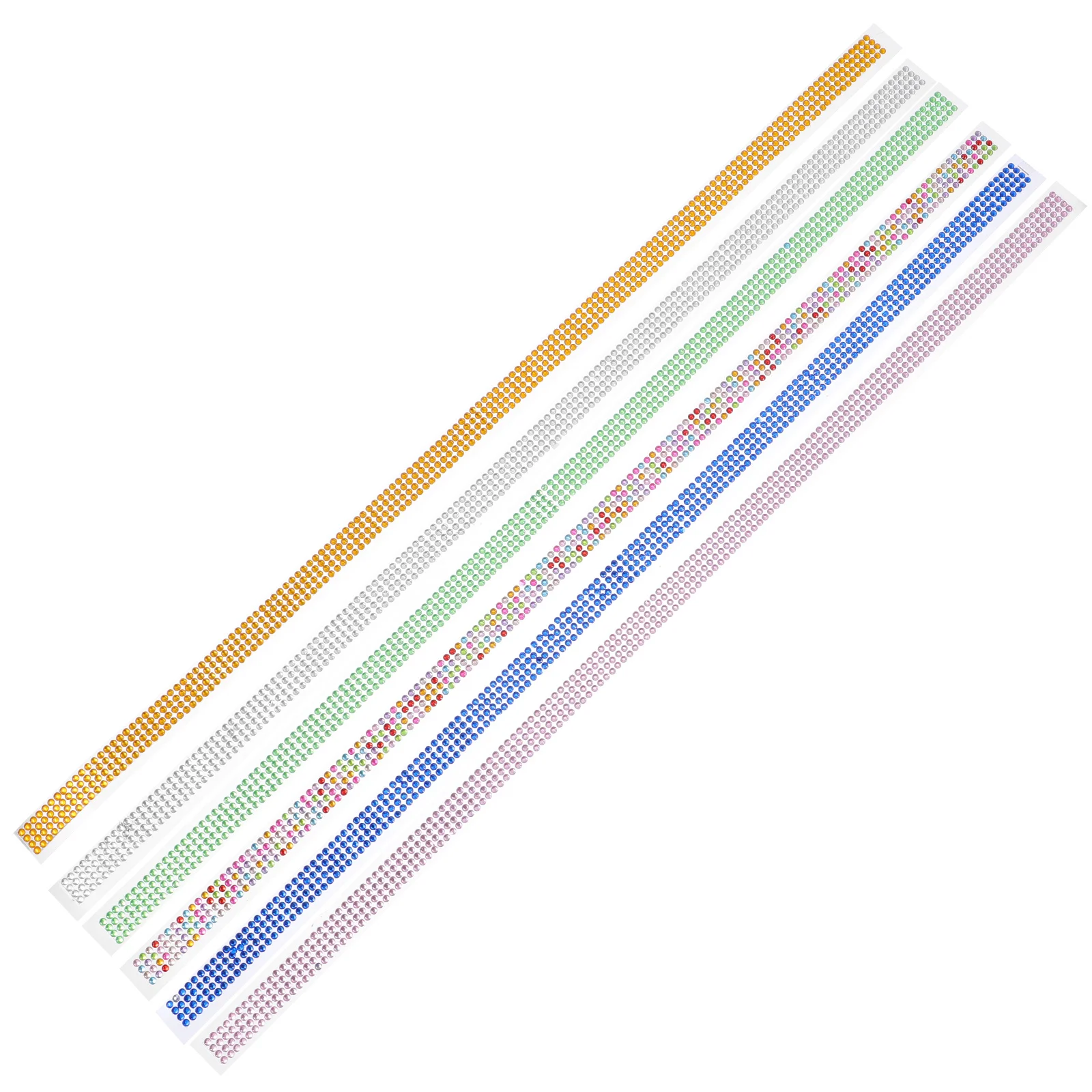 

6 Rolls Drill Tape Washi Masking Tapes Rhinestone Colorful Adhesive Gemstone Gift Wrapping Acrylic Glitter Decor Photo Album