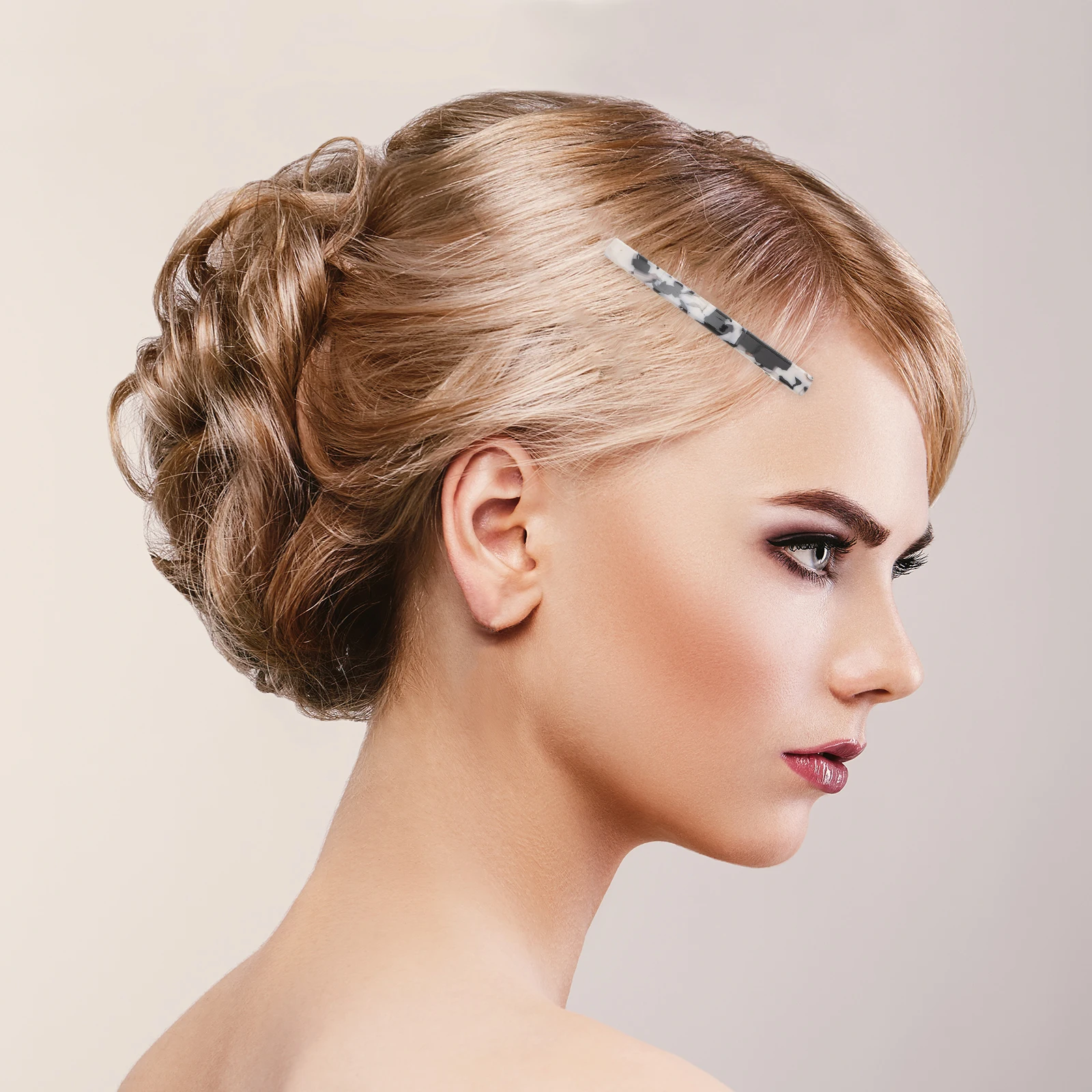 

6pcs Flower Board Spring Hair Clips Leopard Print Women Hair Accessories Bangs Pins Stylish Daily Party Wedding