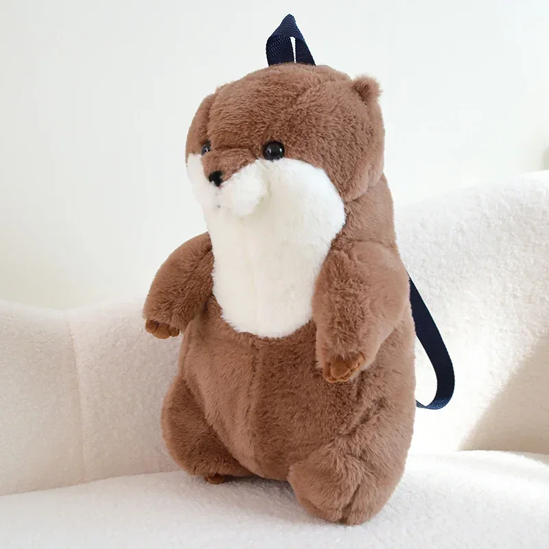 50cm Kawaii Sea Otter Plush กระเป๋าเป้สะพายหลังของเล่นตุ๊กตาสัตว์หมอนตกแต่งอนุบาลกระเป๋าสะพายสําหรับเด็กของขวัญวันเกิด
