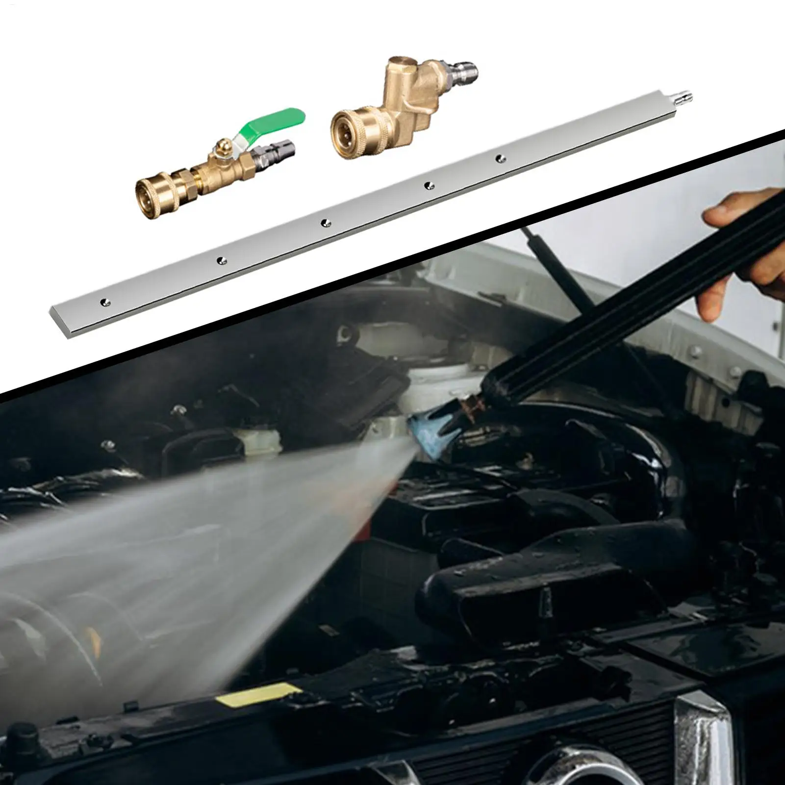 

Палочка для чистки автомобильного радиатора, сверхмощная чистящая палочка высокого давления, 24-дюймовый портативный очиститель из нержавеющей стали для желоба грузовика