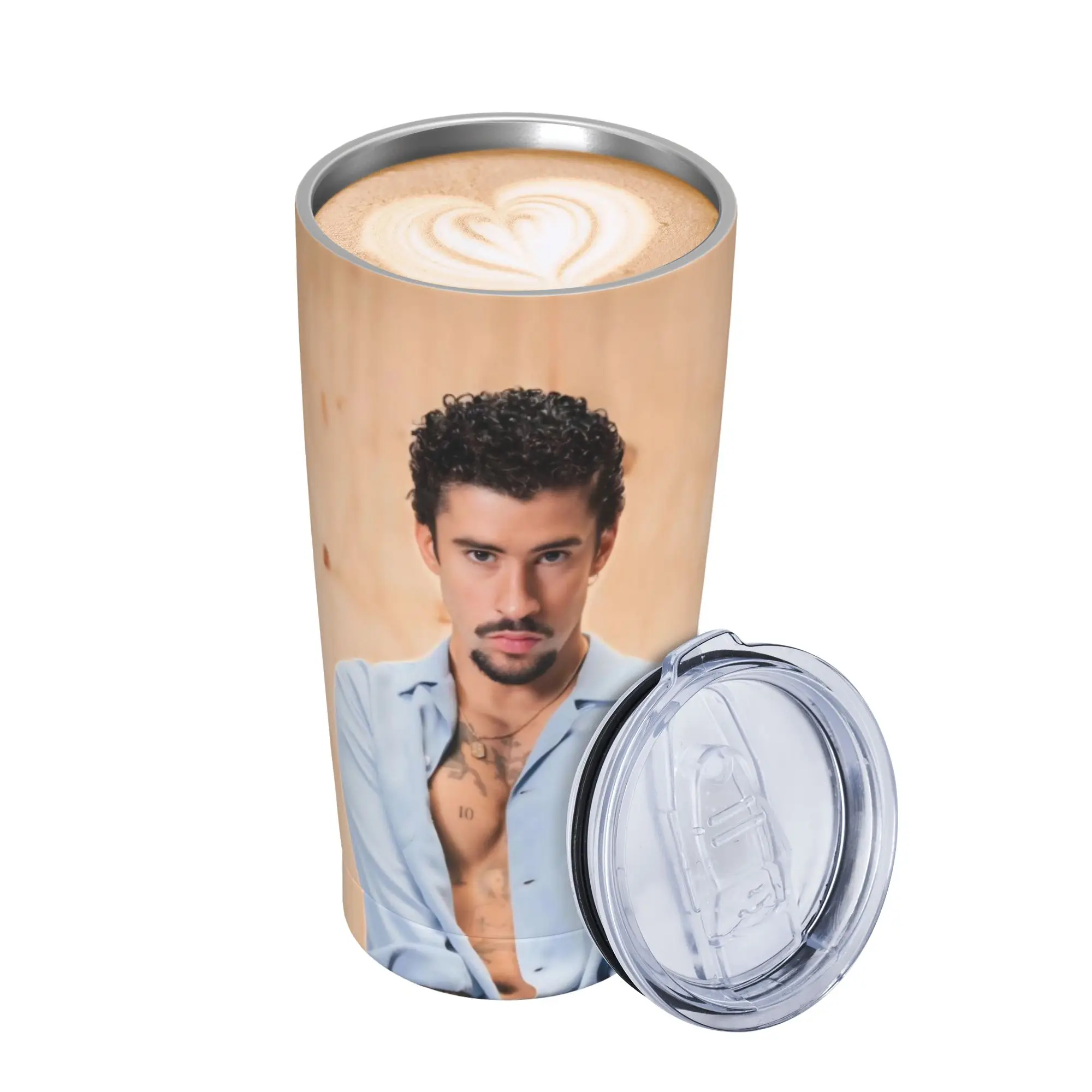 Bad Bunny DTMF Tour 2026 Insulated Tumbler with Straws  Stainless Steel Coffee Mugs Outdoor Portable Hot Cold Drinks Cups 20oz