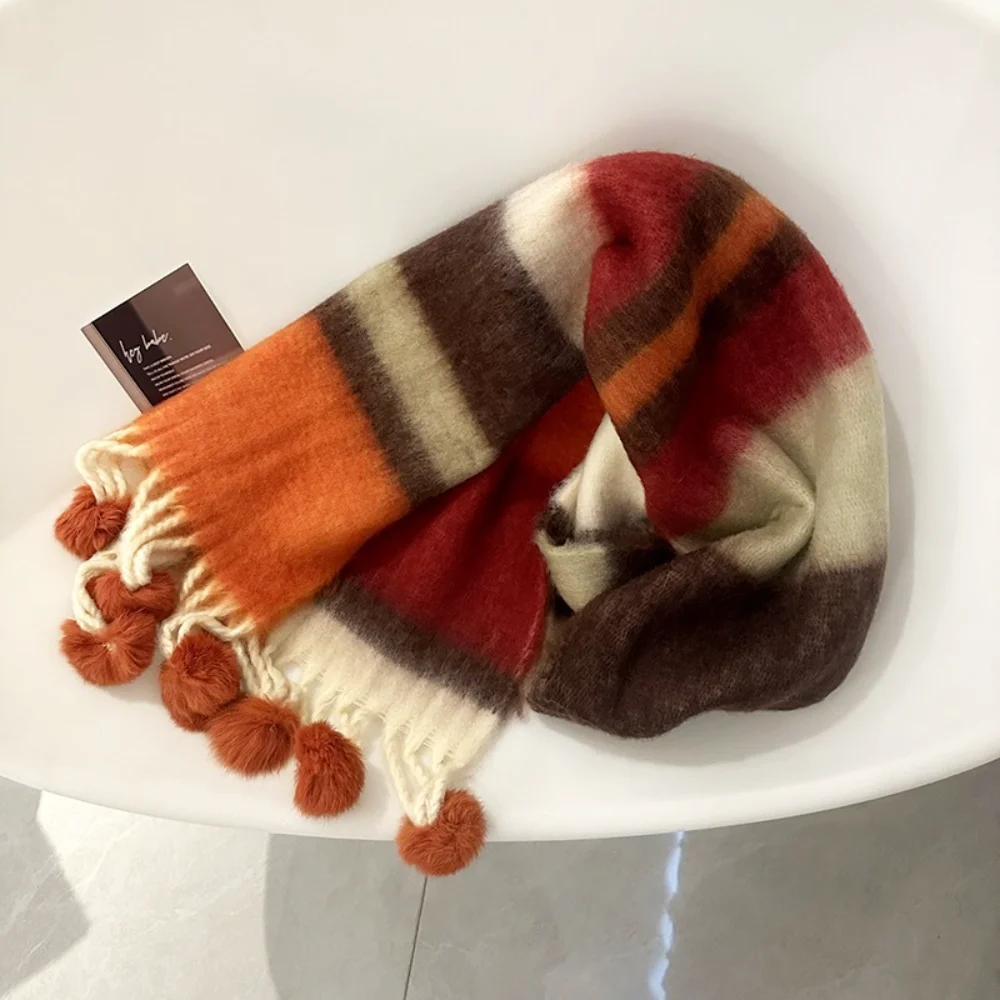 

Шейный шарф, красочный шейный платок, меховой шарф, бархатный зимний шарф для повседневного использования на открытом воздухе, зиму