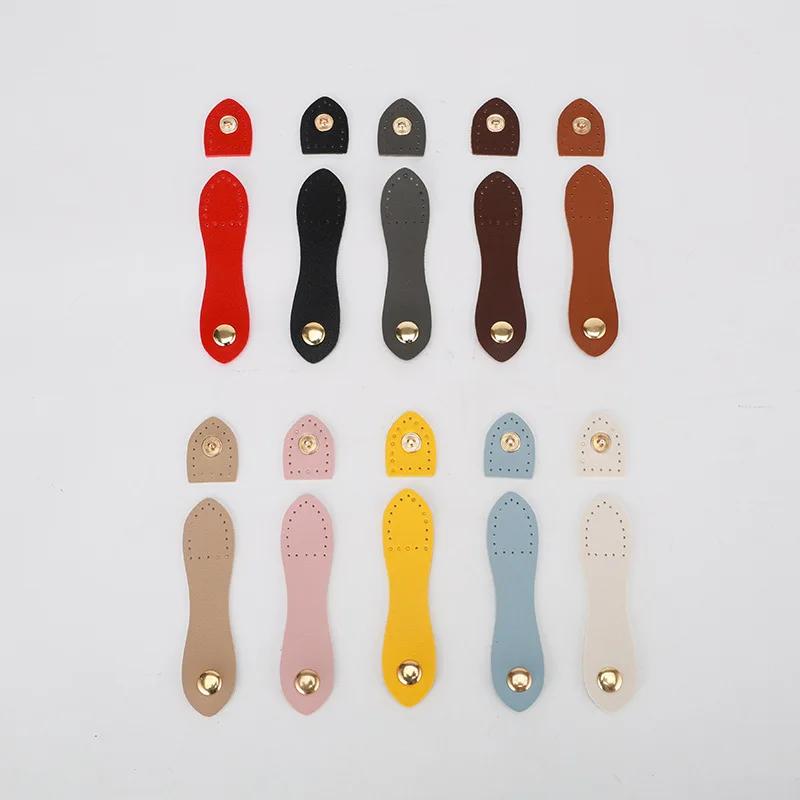 Handmade Buttons Wallet Hasp Clasp Buckle Pure Color Fashion Leather Bag Buckle Card Pack Buckle for DIY Handbag
