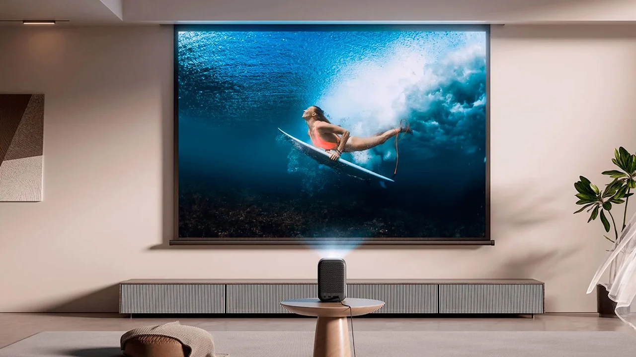 Global xia o mi L1 Smart Projector 200 ISO Lumens 1920*1080 Google Tv Projector Mini Portable Projector  Auto Focus Home Theater