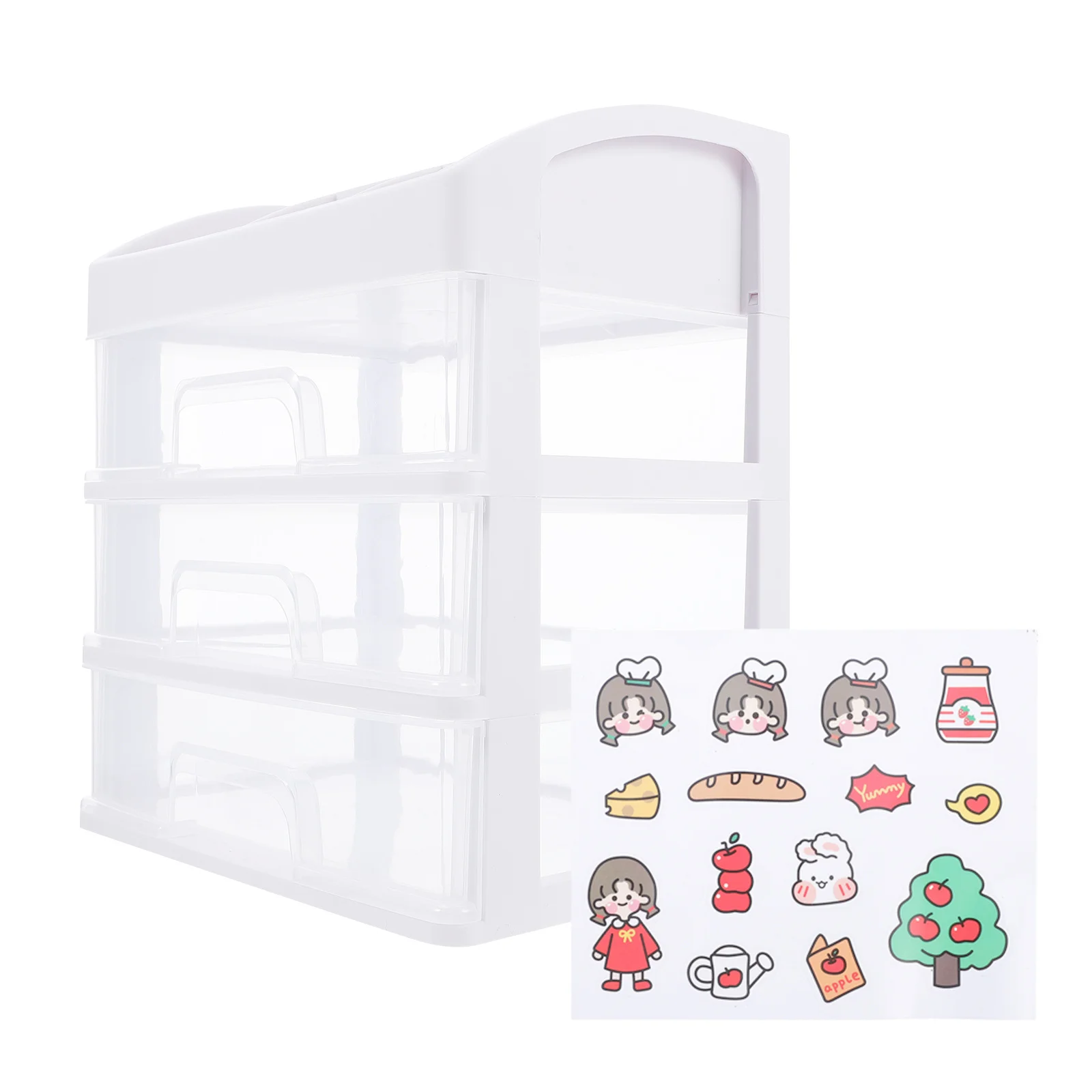 

1Pcs Multi-Layer Storage Organizer Drawer Type Box Dustproof Storage Desktop Sundries Container for Household