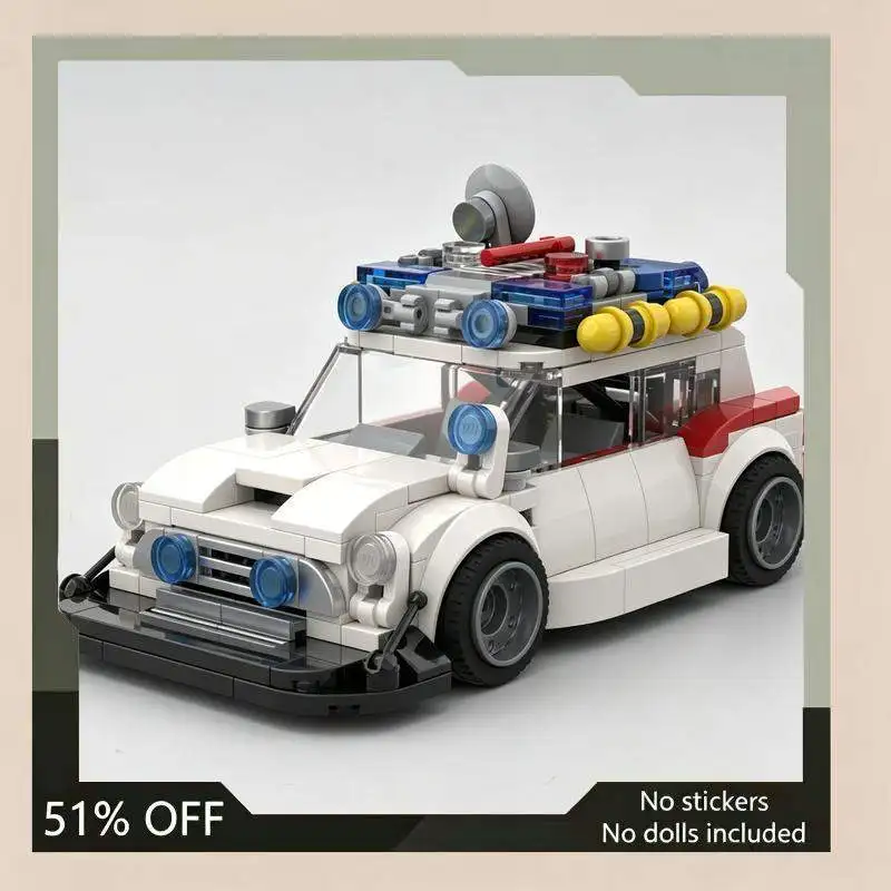 330PCS Classic Retro Compact Car MOC Building Blocks Vintage City Vehicle Model DIY Assembly Toy Collection Display Gift