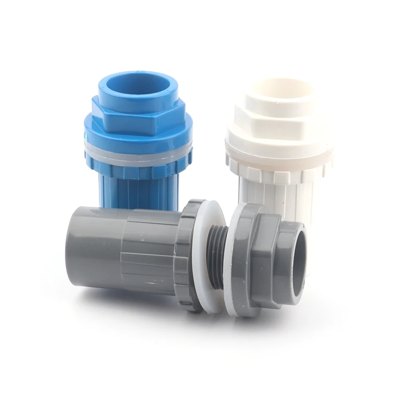 5pcs I.D 25mm New Design Top Quality Aquarium Fish Inlet Outlet PVC Connectors Socket Water Supply Pipe Joints Drainpipe Fitting