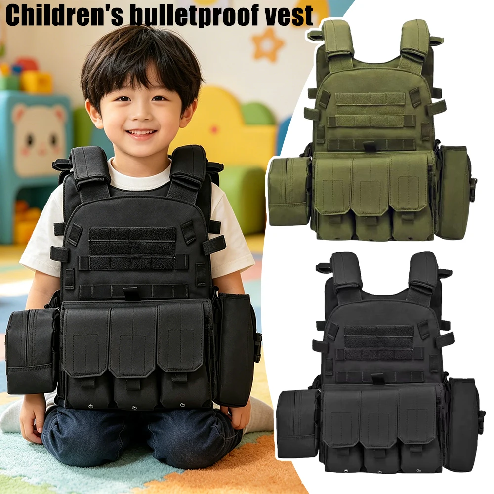 Children Bulletproof Vest Level III Camouflage Tactical Body Armor Breathable Multi Functional 6094 Vest Stab Proof