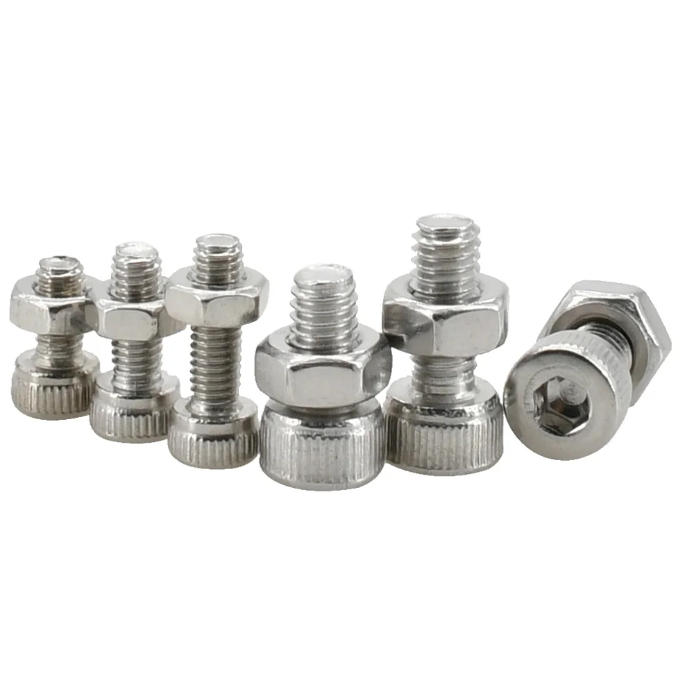 M3 M4 M5 M6x20 Stainless Steel Bolts Nut Set Thread Hex Socket Cap Motorcycle Fairing Screws Kit Countersunk Hexagon Allen Bolt