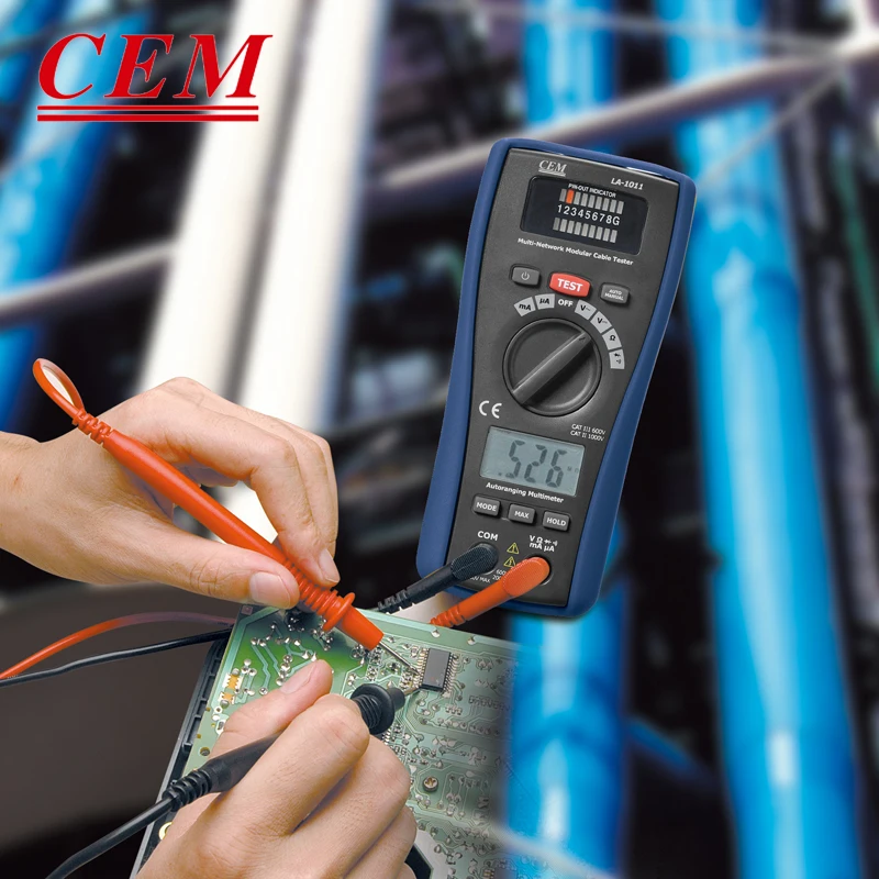 CEM LA-1011 2 in 1 LAN Tester and Multimeter AC DC Voltage