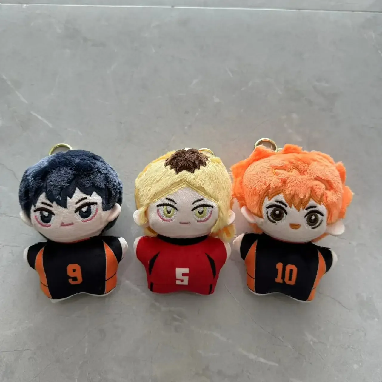 3Pcs Haikyuu!! Keychain Figure Kozume Kenma Tobio Kageyama Hinata Shoyo Anime Action Figure Kawaii Desktop Doll Collection Toy