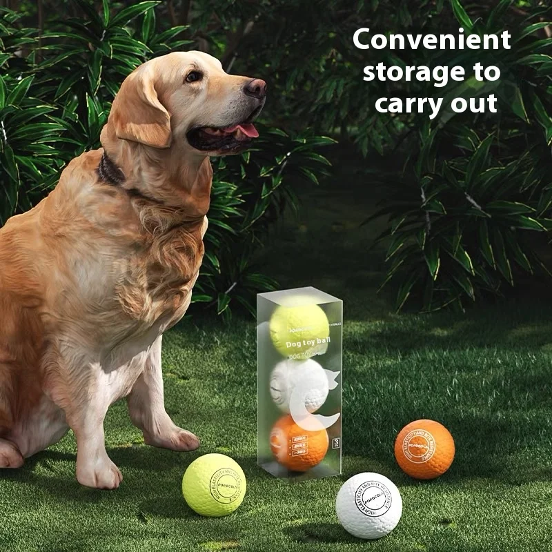 

Indestructible Bouncy Ball for Dogs - Super Chew Proof Toy for Teacup To Large Breeds, Dental Massage & Self-Entertainment