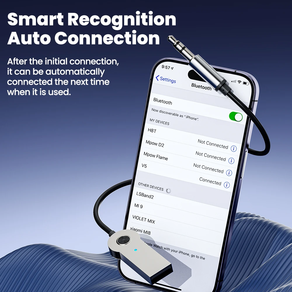 USB Bluetooth 5.3 Car Aux Adapter USB To 3.5mm Jack Audio Wireless Car Bluetooth Receiver for Car BT Transmitter Earphone Music