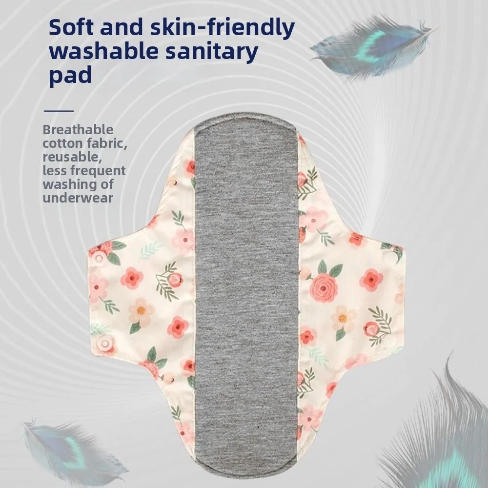 Graphene Reusable Sanitary Pads Leak Proof Fast Absorbent Menstrual Cloth Pads Anti-Slip with Waterproof Layer