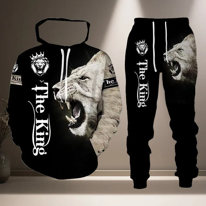 

Autumn and Winter Hot-selling 3D Printed Hoodie Sweatpants Set Loose Comfortable and Fashionable Men's and Women's 2025