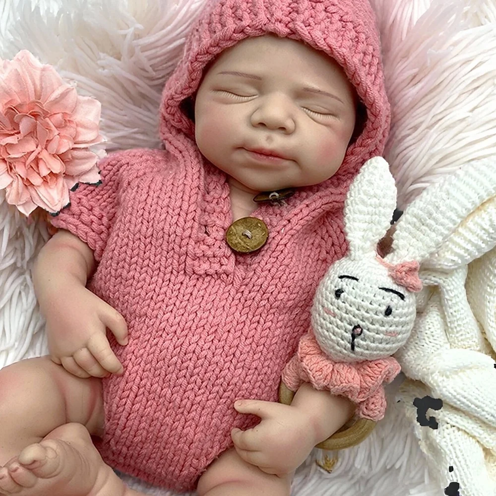 50Cm Soft Body Silicone Reborn Baby Doll Weight 6Lbs Realistic Reborn Dolls Girl/Boy Lifelike Sleeping Newborn Doll For Toddlers