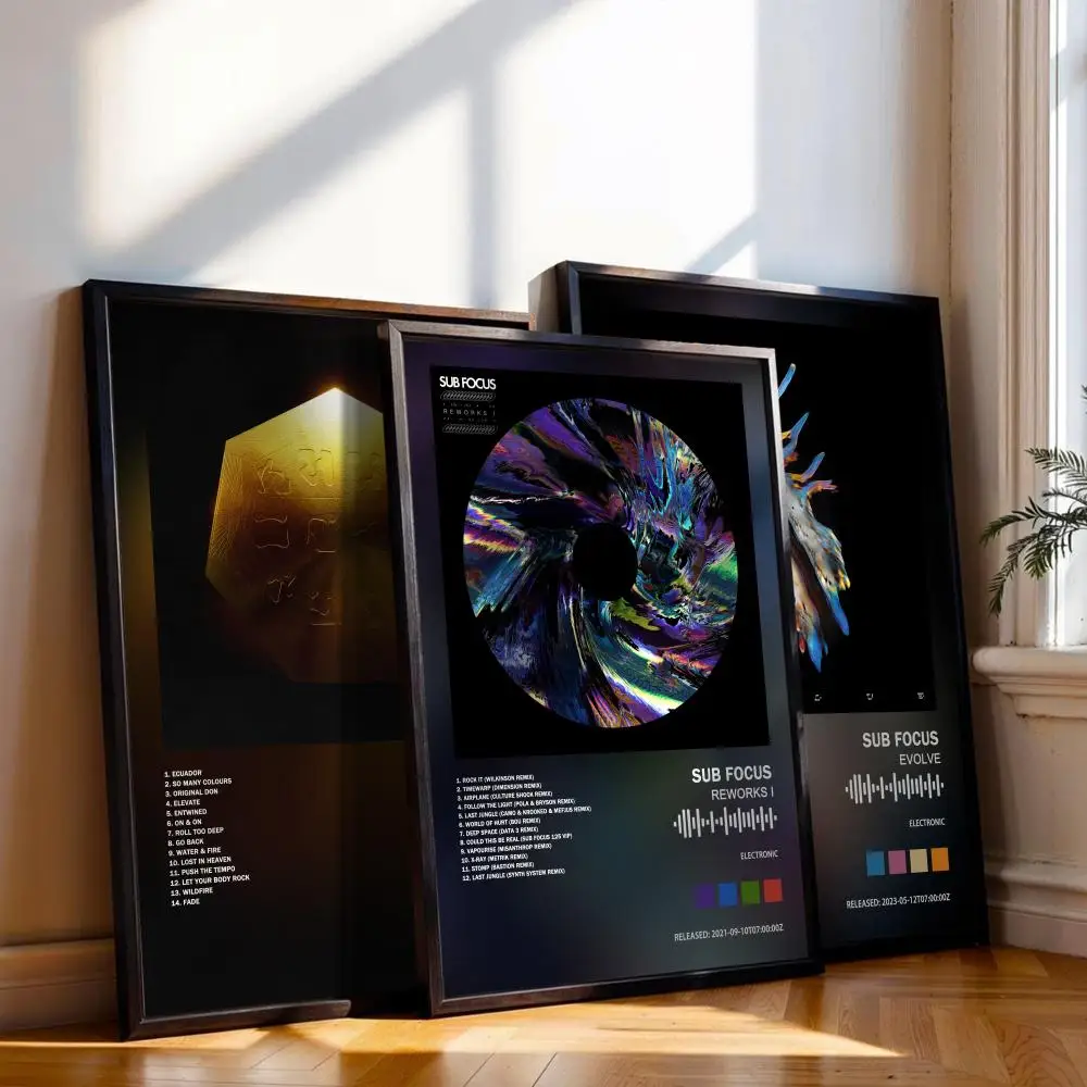 Sub Focus Poster Musik Album Cover für Zimmer Leinwand Malerei Druck Kunst Home Wand Dekor Bild Geschenk